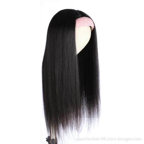 Headband lace wig headband wig human hair colored honey blonde headband wig human hair